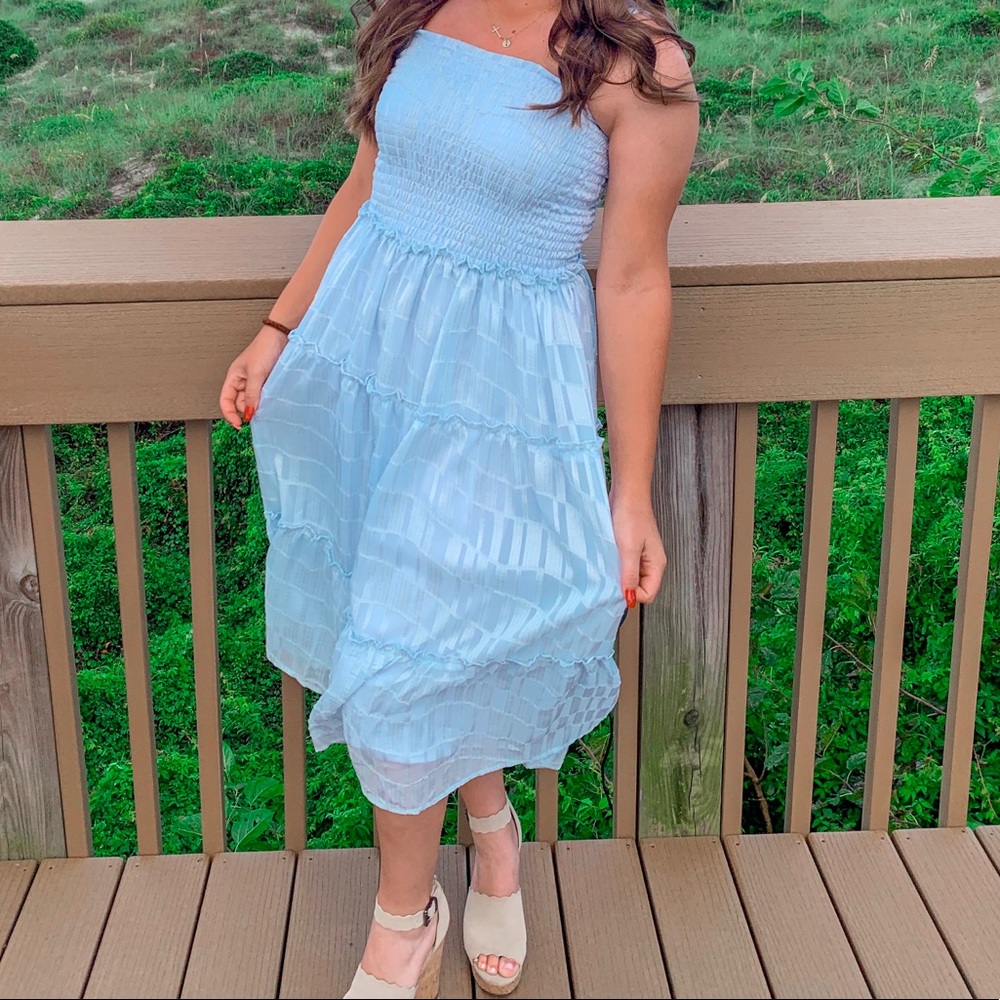 Blue ruffle dress